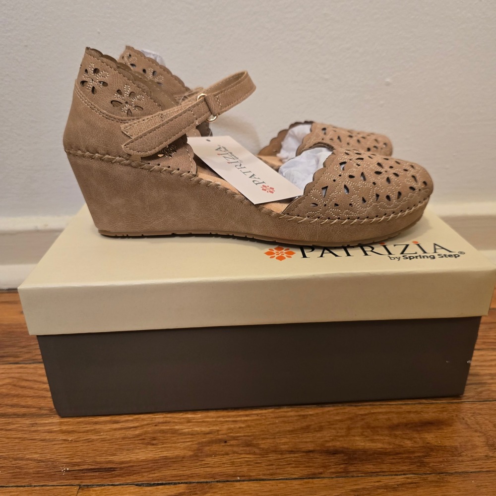 Tan Suede Wedge Mary Jane - Tan
